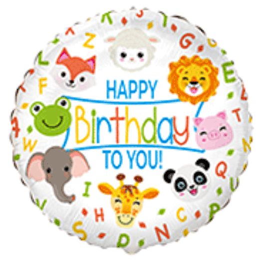 Lopta životinje happy 18"