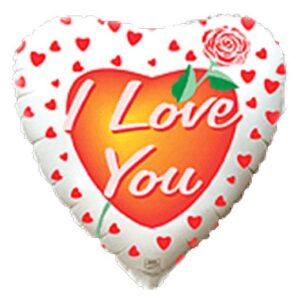 Srce I love you ruža 18"
